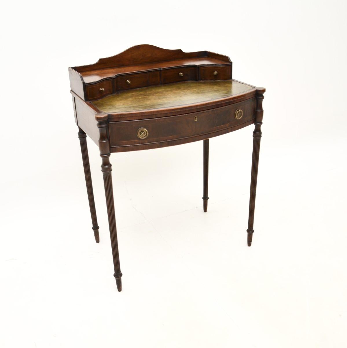 Antique Inlaid Mahogany Sheraton Style Escritoire Desk (1 of 11) Antique Inlaid Mahogany Sheraton Style Escritoire Desk (1 of 11)