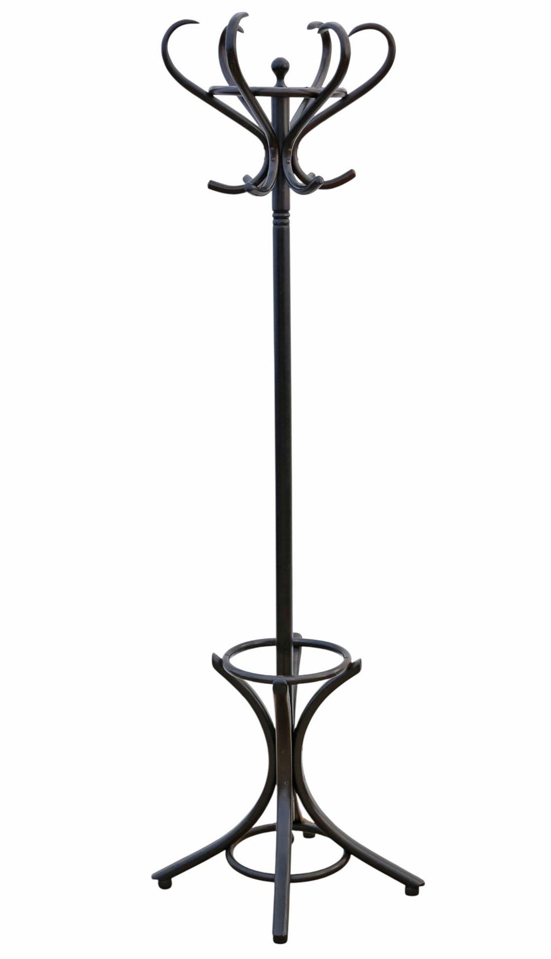 Antique c.1920 Ebonised Bentwood Hall Coat, Hat, Stick & Umbrella Stand- Fine Quality (1 of 5)