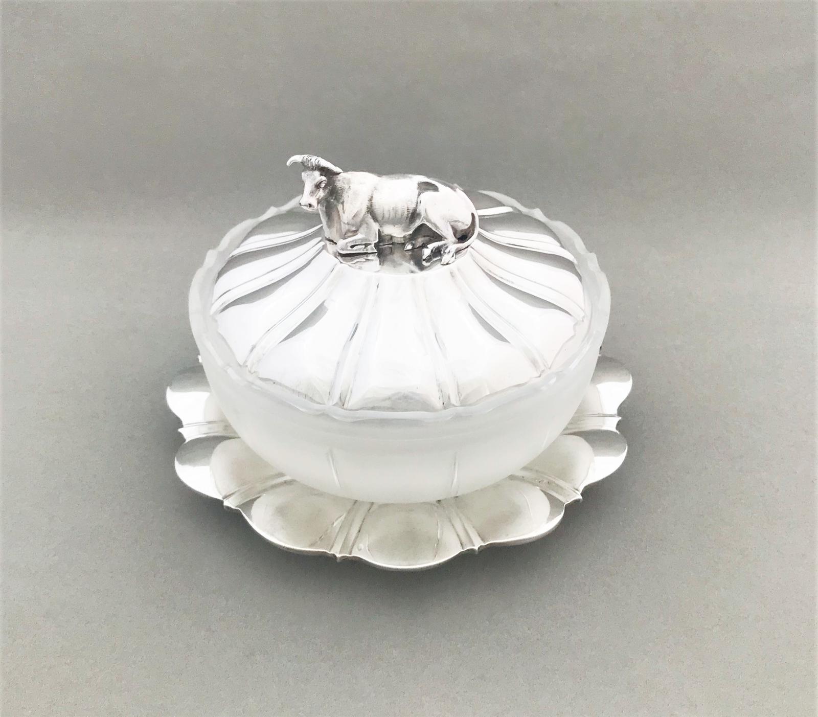 Fabulous William IV silver & glass butter dish (1 of 5) Fabulous William IV silver & glass butter dish (1 of 5)