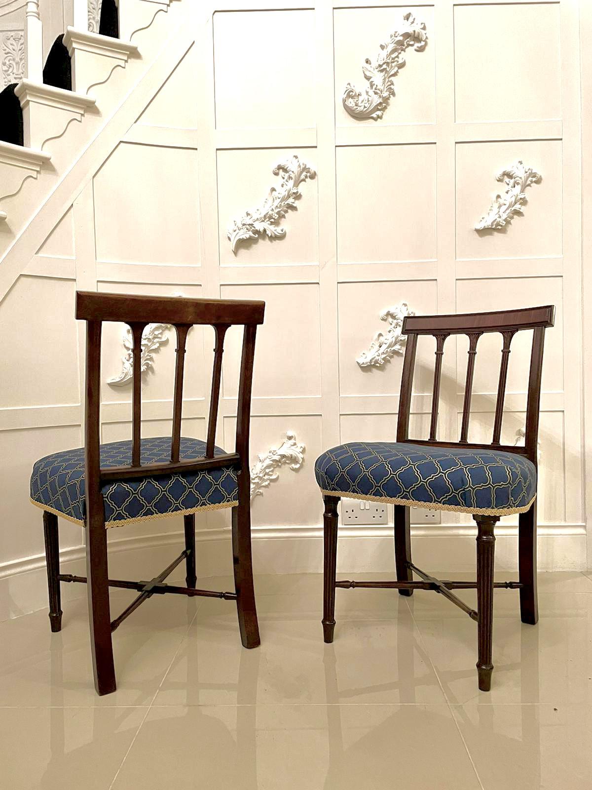 Fine Pair of Antique George III Mahogany Side / Desk Chairs (1 of 8) Fine Pair of Antique George III Mahogany Side / Desk Chairs (1 of 8)