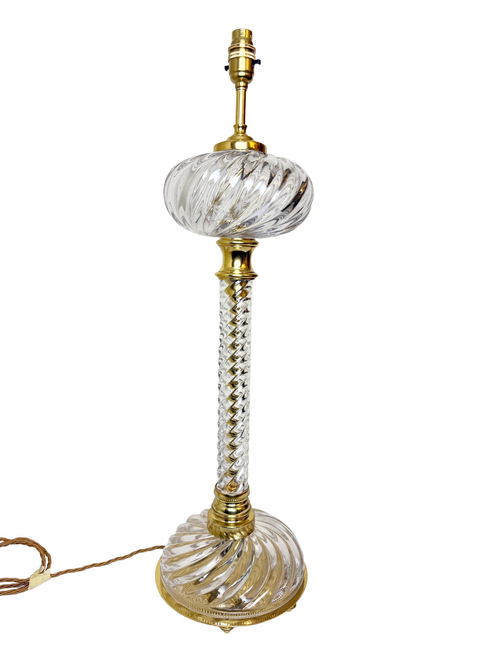 19th Century Baccarat Crystal Light with Gilt Bronze Trim (1 of 7) 19th Century Baccarat Crystal Light with Gilt Bronze Trim (1 of 7)