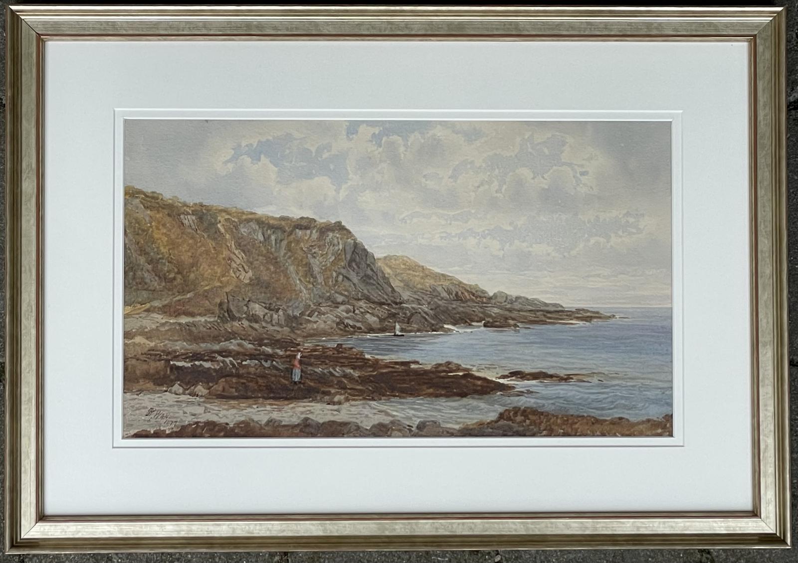 Isle of Man Coastal Watercolour by Richard Wane RBA, 1877 (1 of 6) Isle of Man Coastal Watercolour by Richard Wane RBA, 1877 (1 of 6)