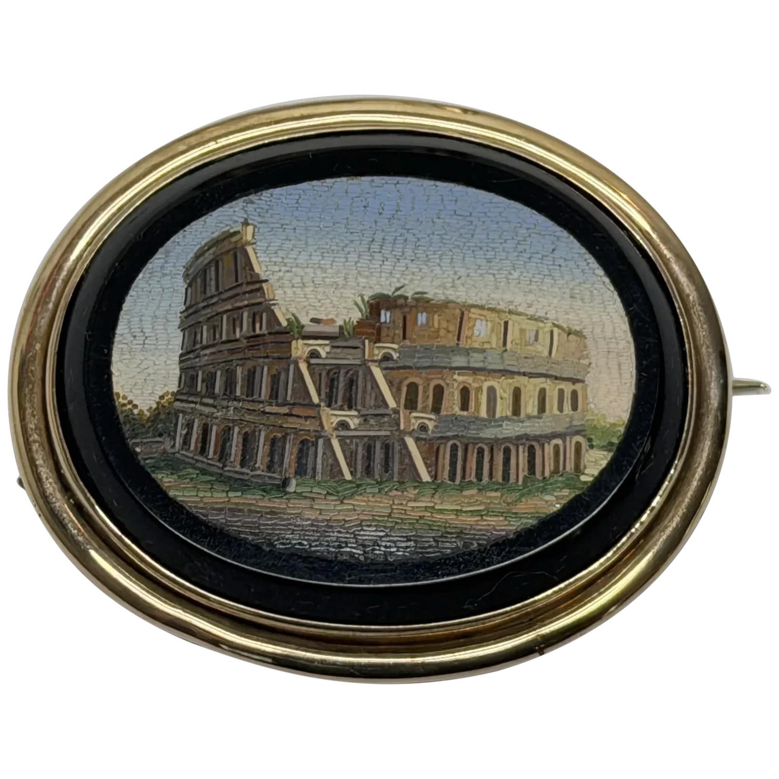 Victorian Italian Grand Tour Micromosaic Gold Brooch Colosseum Rome c.1870 (1 of 51) Victorian Italian Grand Tour Micromosaic Gold Brooch Colosseum Rome c.1870 (1 of 51)