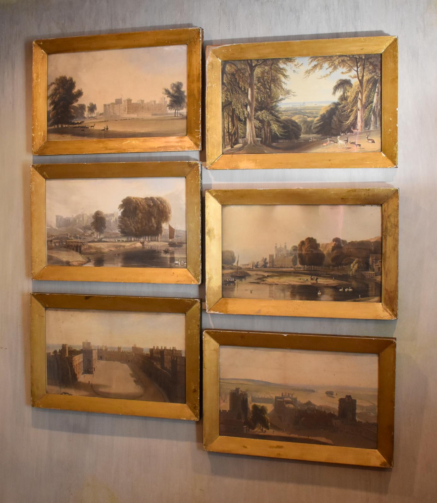 Set of Six Late Georgian Prints ‘Views of Windsor Castle’ (1 of 8) Set of Six Late Georgian Prints ‘Views of Windsor Castle’ (1 of 8)