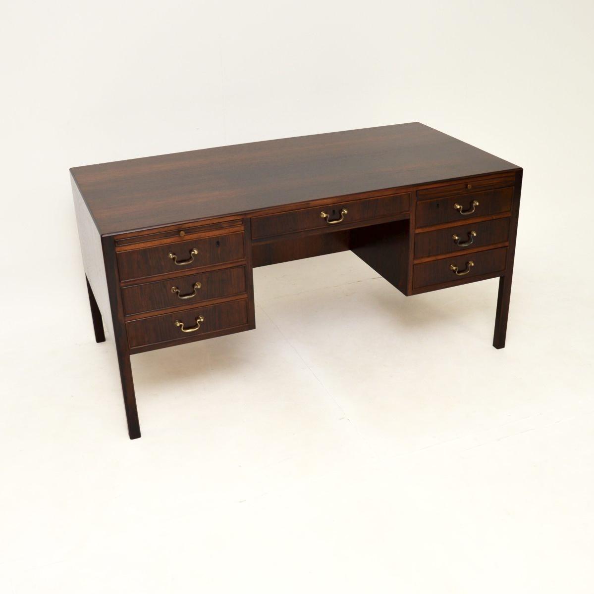 Danish Vintage Rosewood Desk by O. Bank Larsen (1 of 14)