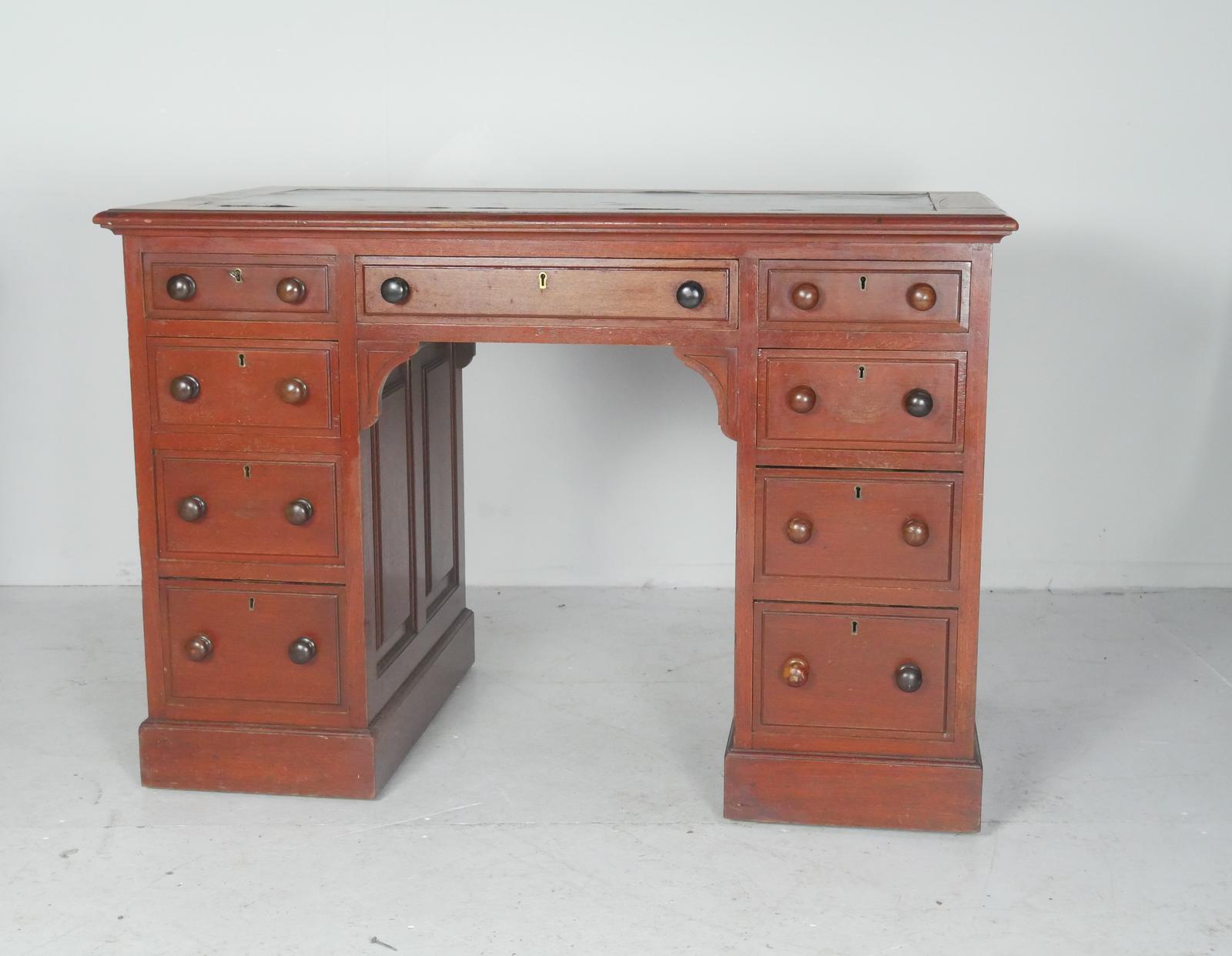 19th Century Kneehole Desk (1 of 5) 19th Century Kneehole Desk (1 of 5)