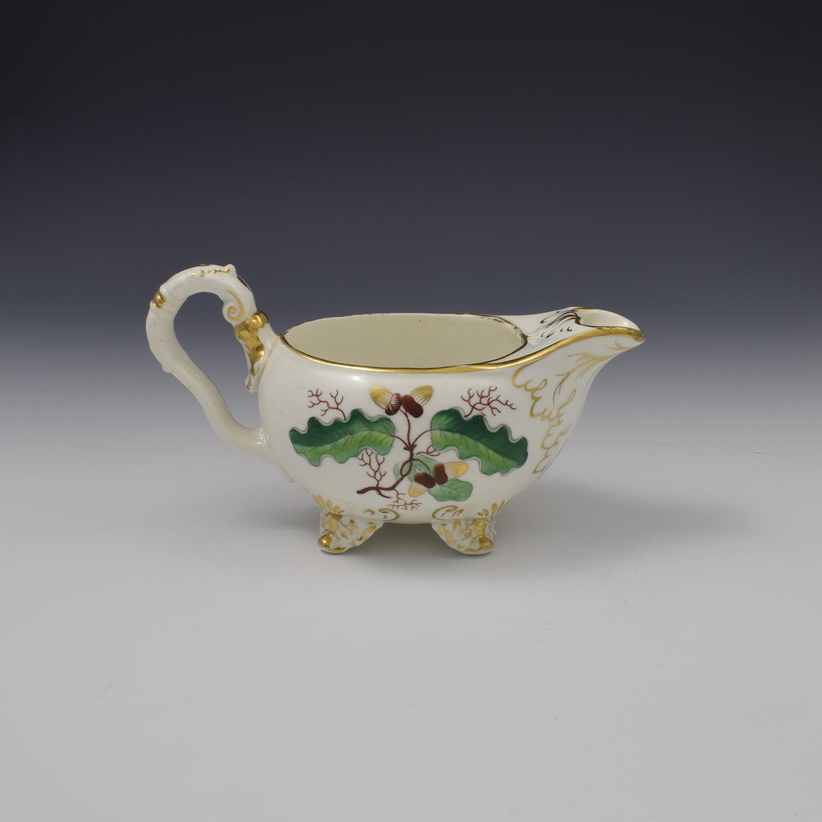 Regency H & R Daniel Porcelain Second Gadroon Oak Leaves Cream Jug c.1830 (1 of 10)