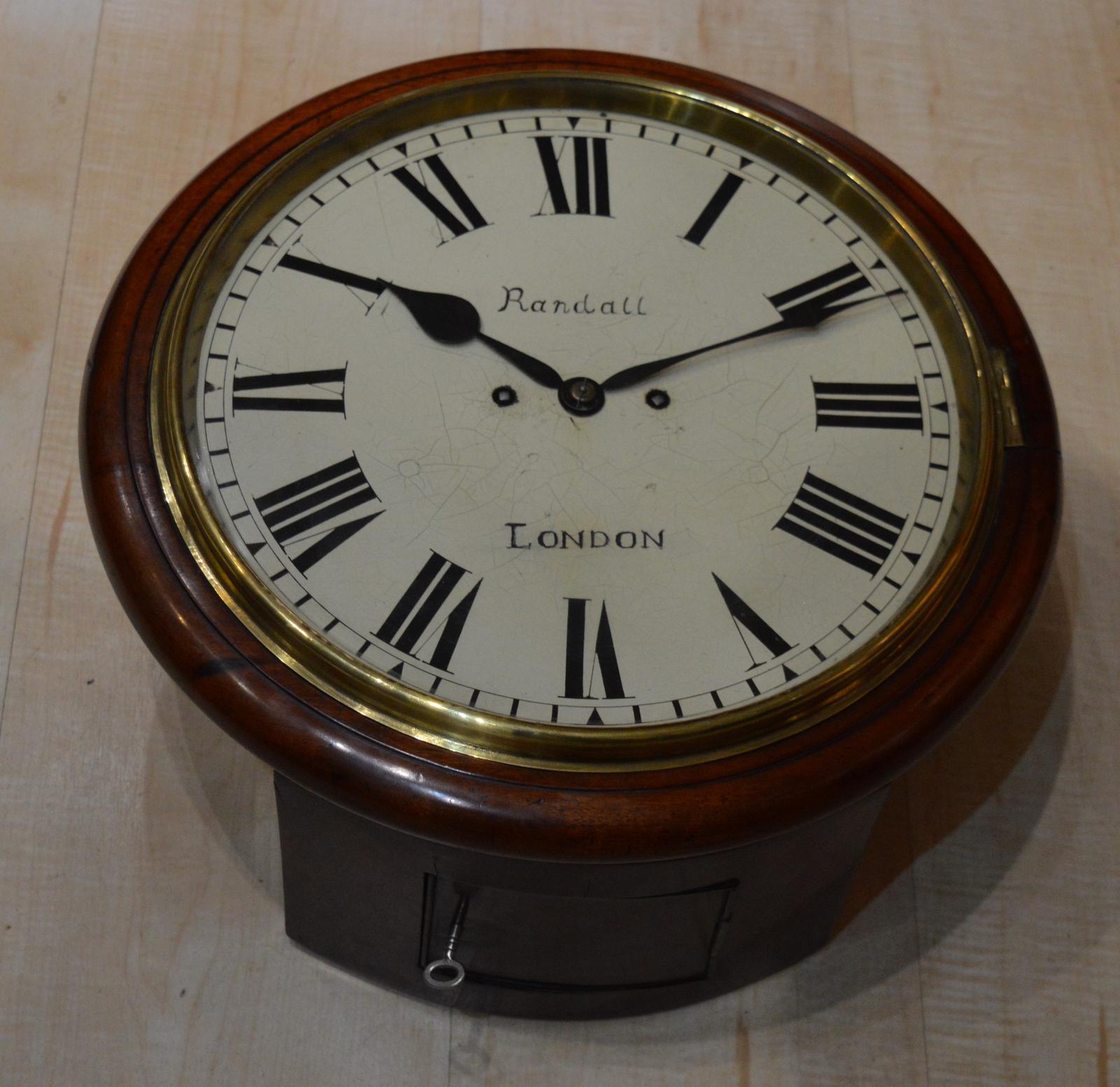 Randall London Twin Fusee Striking Dial Wall Clock (1 of 5) Randall London Twin Fusee Striking Dial Wall Clock (1 of 5)