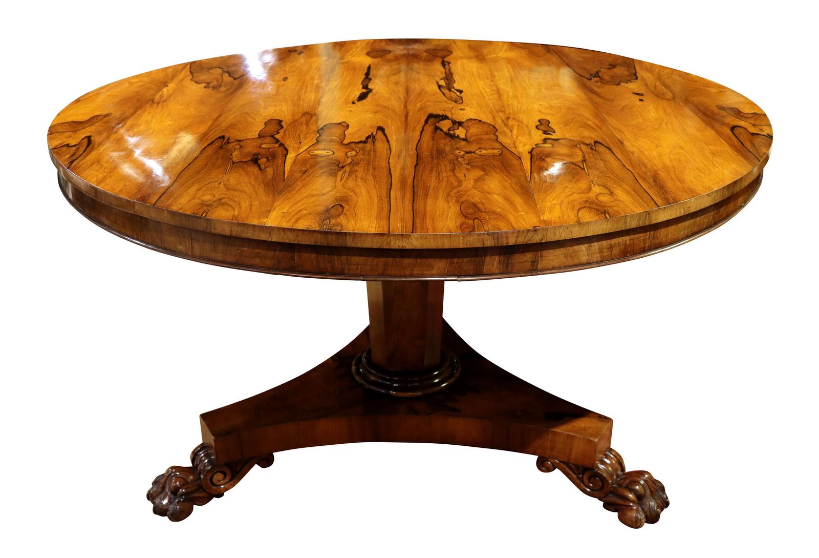 Superb William IV Rosewood Circular Breakfast Table with Triform Base c.1830 (1 of 8) Superb William IV Rosewood Circular Breakfast Table with Triform Base c.1830 (1 of 8)