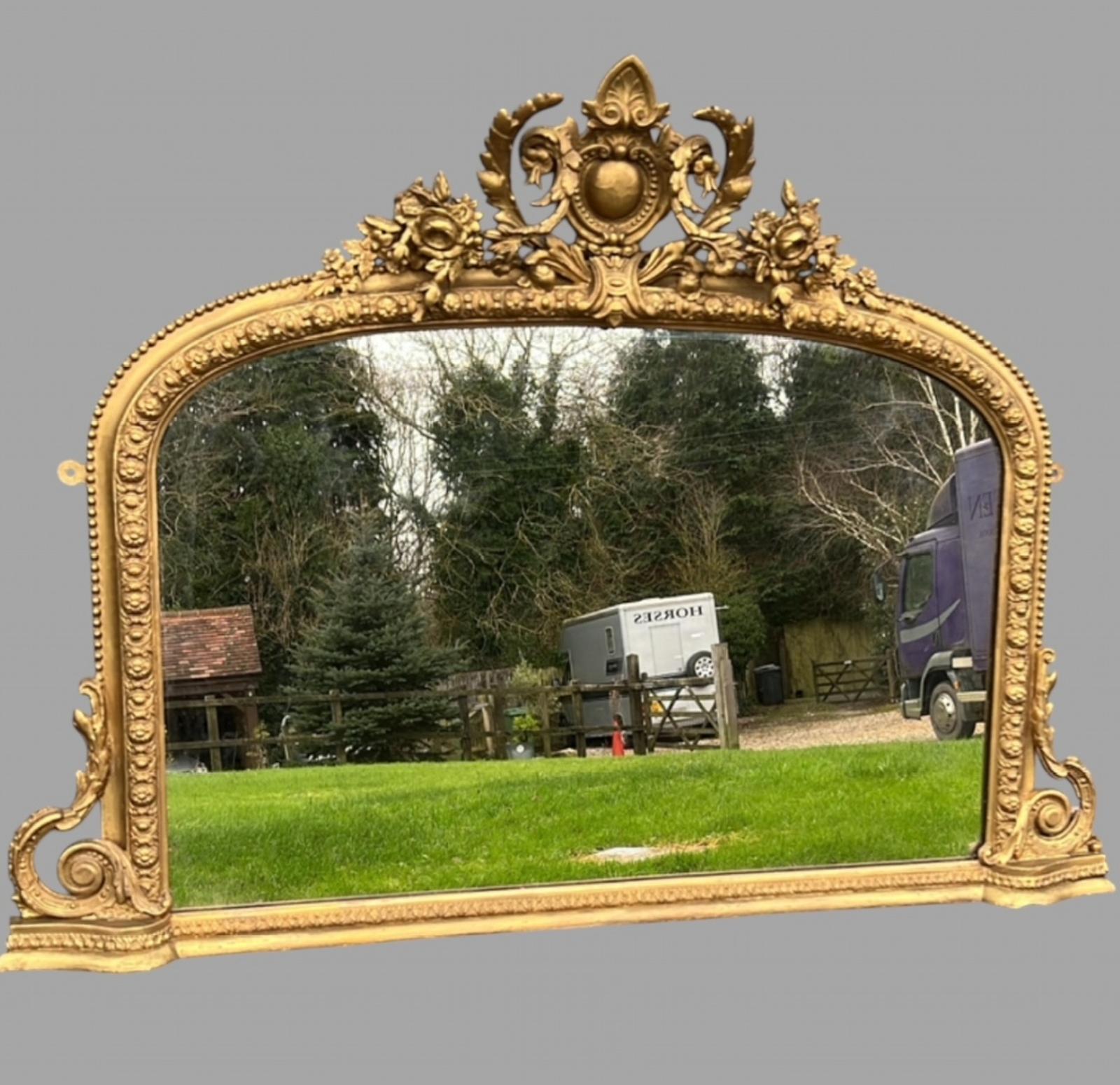 Lovely Victorian Overmantle Mirror (1 of 4) Lovely Victorian Overmantle Mirror (1 of 4)