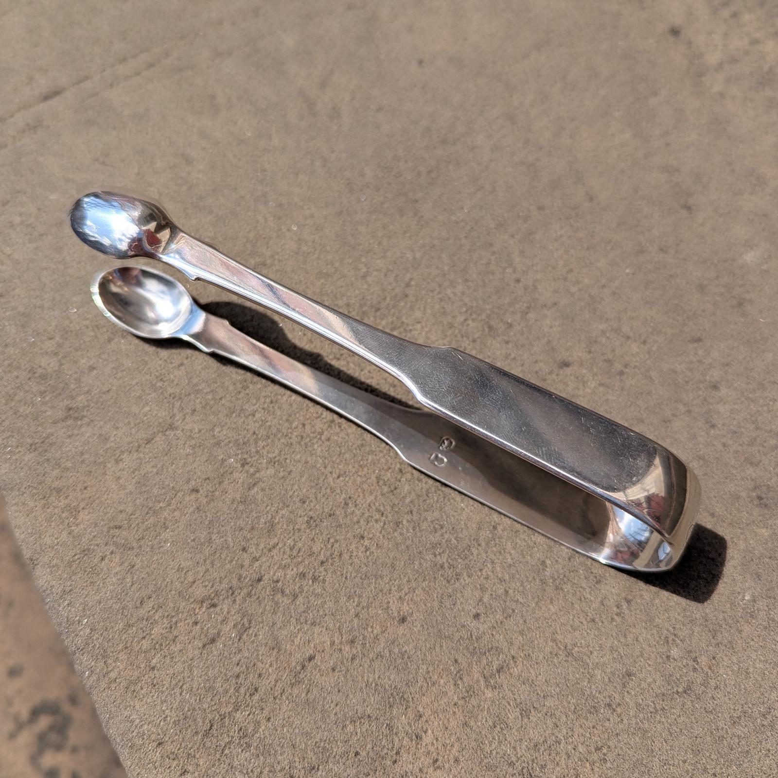 James Barber & William Whitwell York Silver Sugar Tongs (1 of 6)
