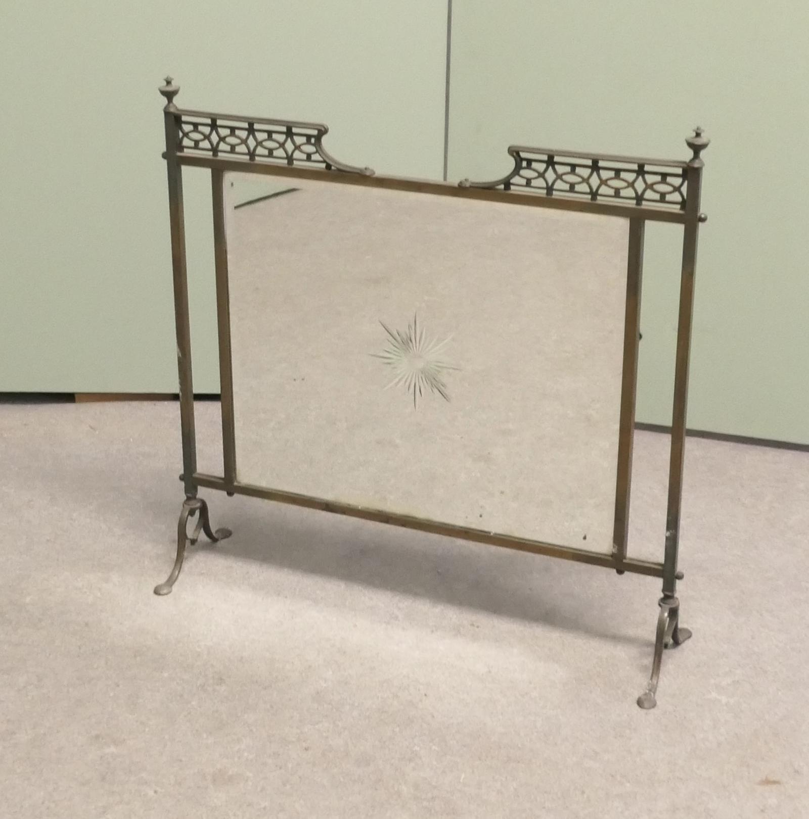 Victorian Arts & Crafts Brass Mirror Fire Screen (1 of 6) Victorian Arts & Crafts Brass Mirror Fire Screen (1 of 6)