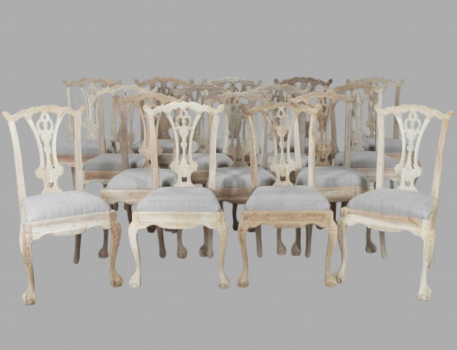 A Set of Sixteen Chippendale Style Bleached Dining Chairs (1 of 7) A Set of Sixteen Chippendale Style Bleached Dining Chairs (1 of 7)