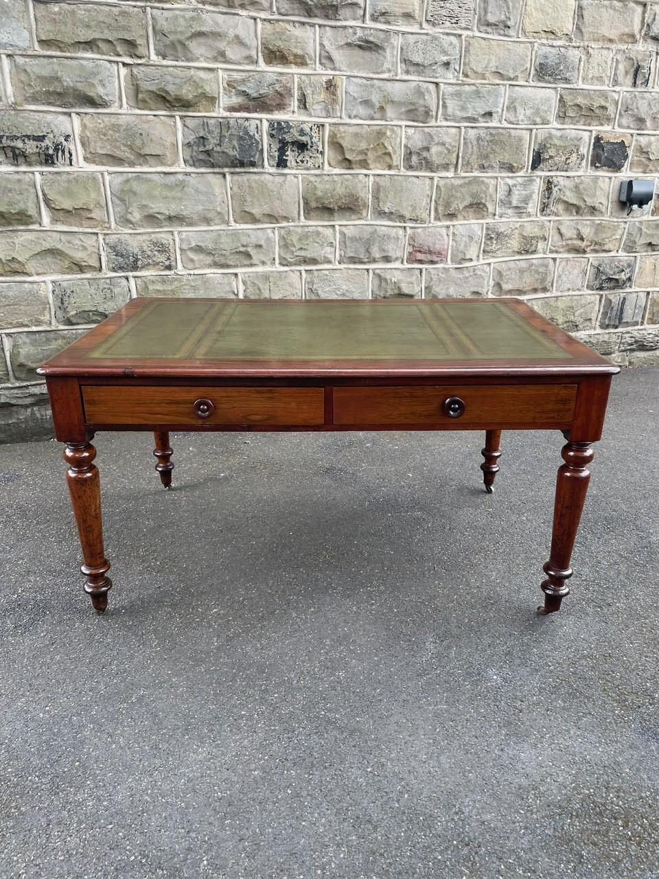 Antique Mahogany 4 Drawer Writing Table Partners Desk (1 of 14) Antique Mahogany 4 Drawer Writing Table Partners Desk (1 of 14)