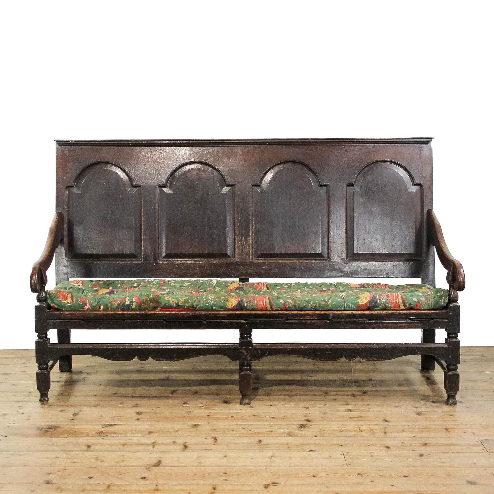 Antique Oak Settle Bench (1 of 11)