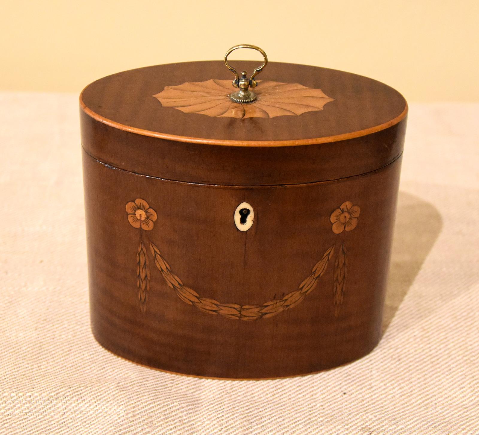 Oval Harewood Tea Caddy (1 of 6)