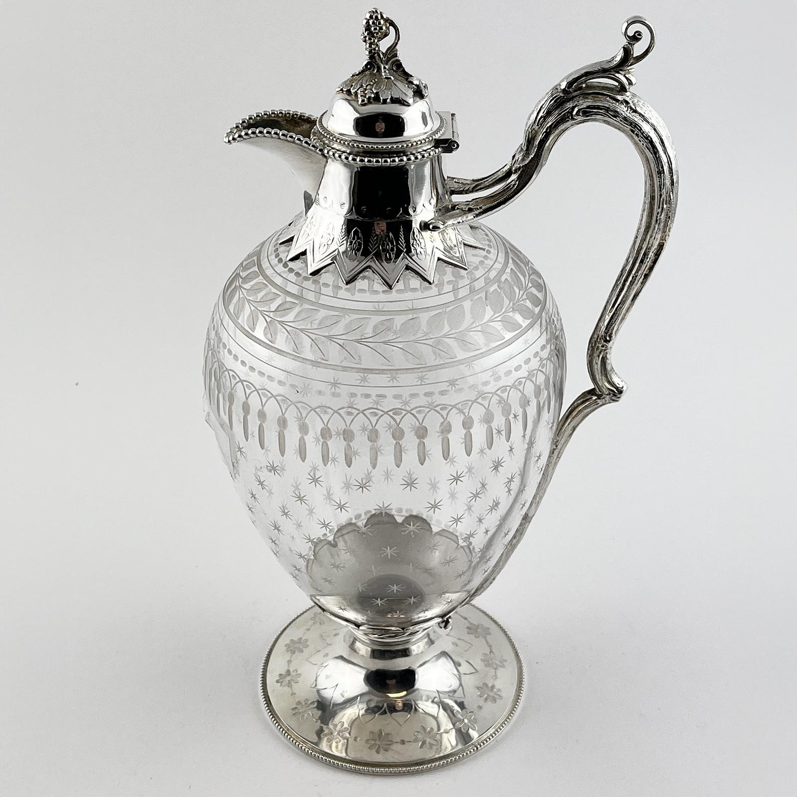 Beautiful Victorian Unusual Style Silver Plated Claret Jug (1 of 9) Beautiful Victorian Unusual Style Silver Plated Claret Jug (1 of 9)