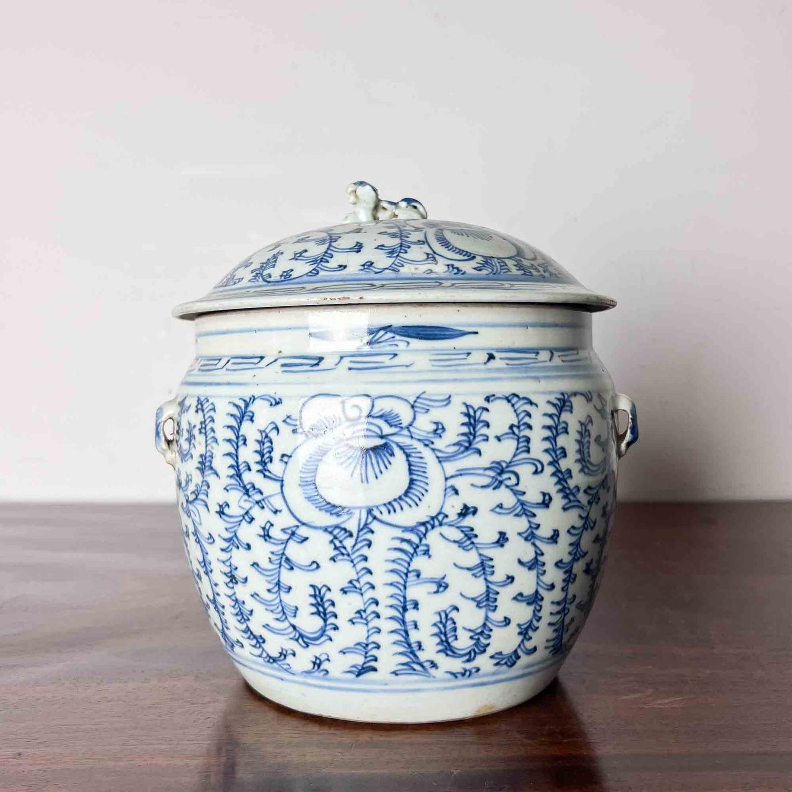 Antique Chinese Blue & White Kamcheng Jar (1 of 12)