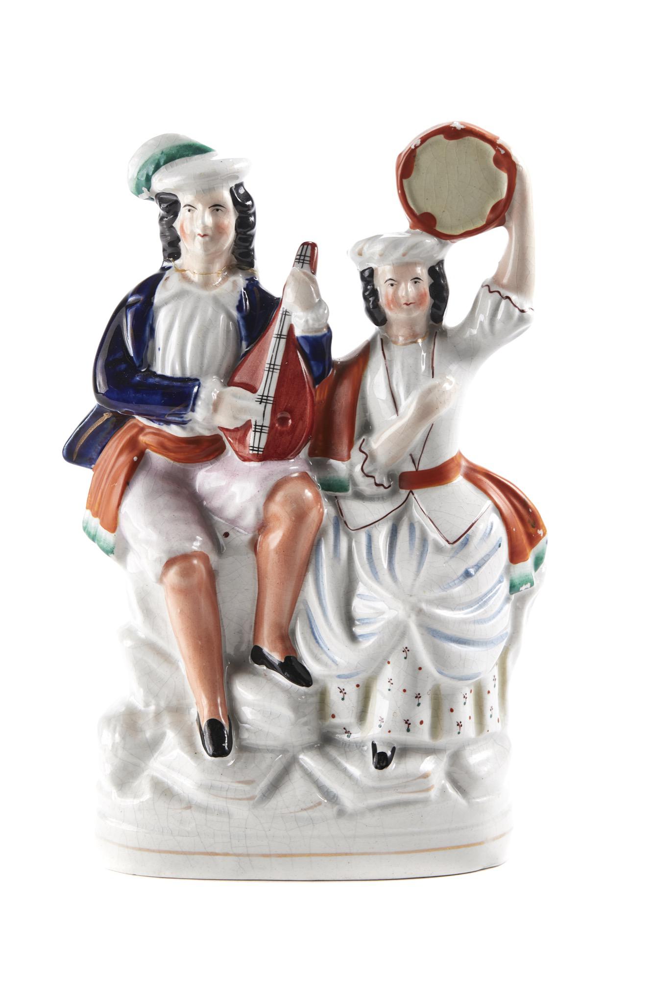 Antique Victorian Staffordshire Flatback Figure (1 of 7) Antique Victorian Staffordshire Flatback Figure (1 of 7)