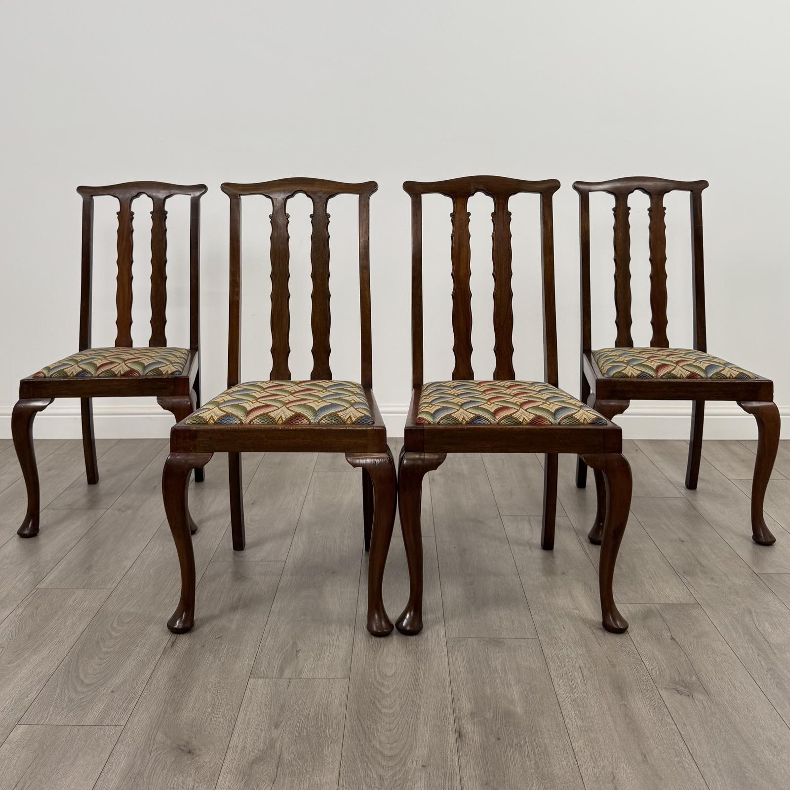 Antique 20th Century Set of 4 Mahogany Dining Chairs (1 of 8)