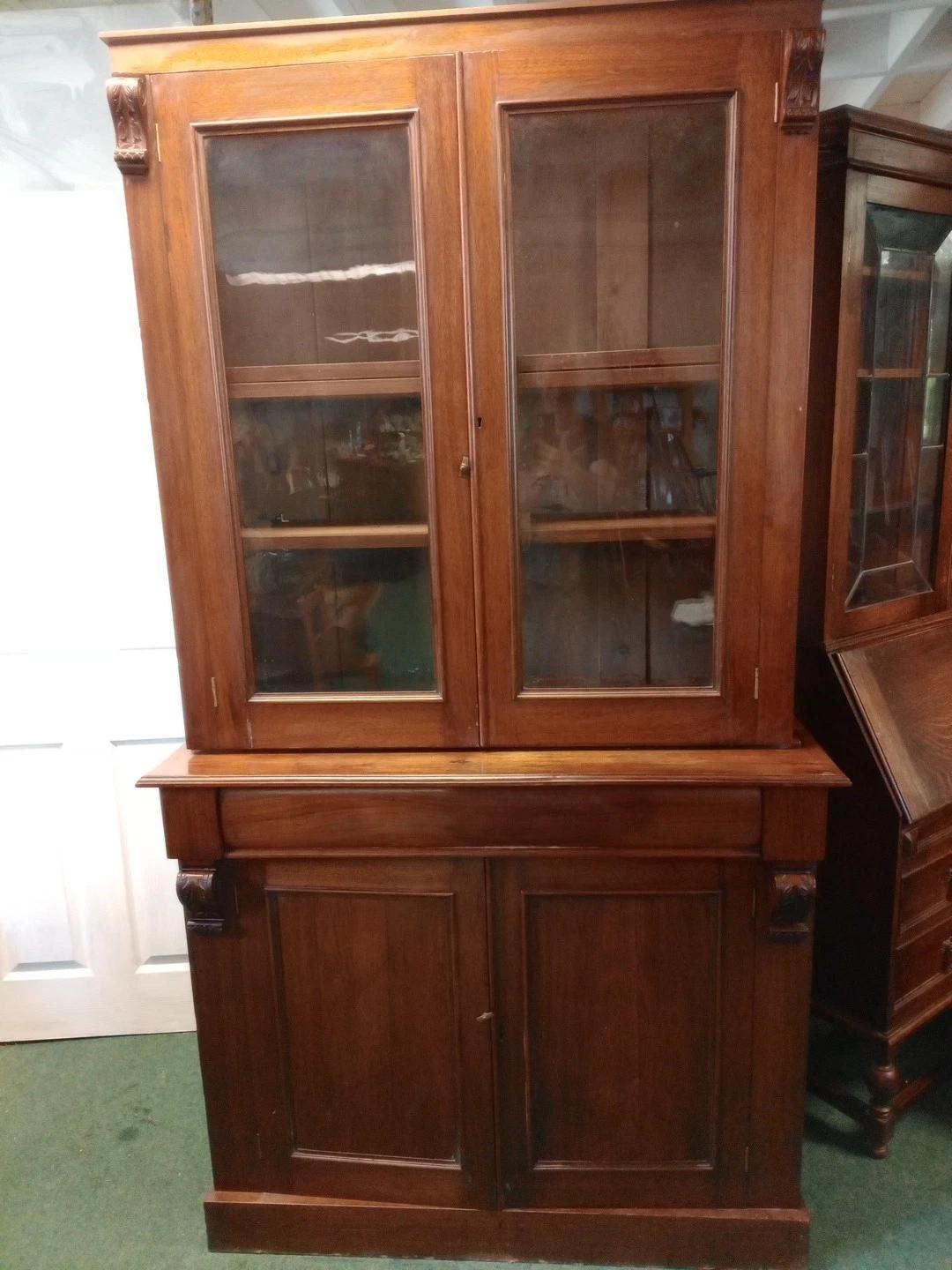 Antique Mahogany Library Bookcase (1 of 8)