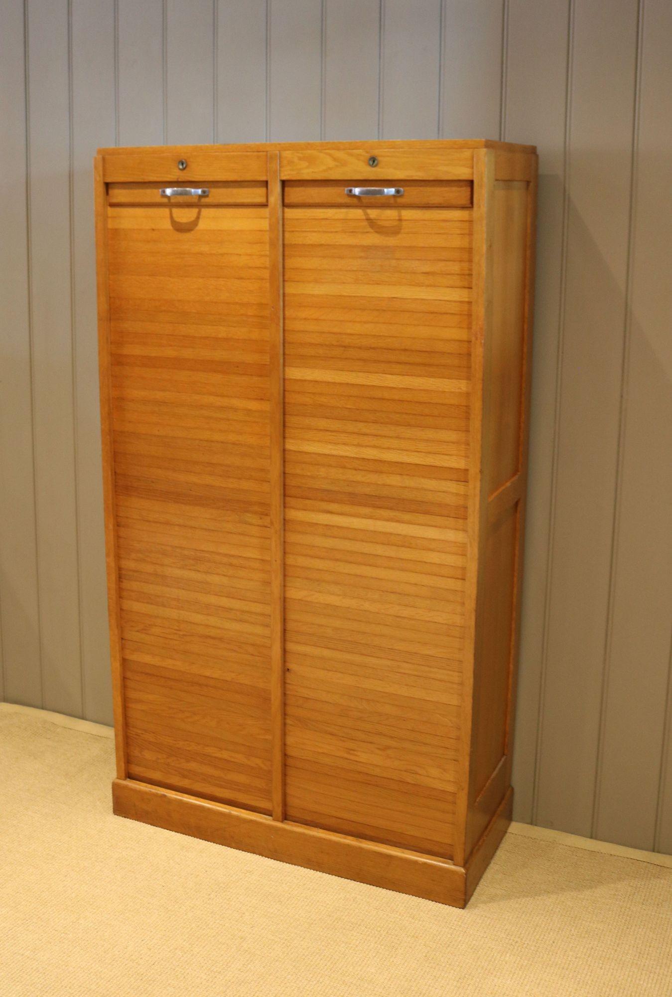 Mid Century French Oak Double Tambour Front Filing Cabinet (1 of 11) Mid Century French Oak Double Tambour Front Filing Cabinet (1 of 11)