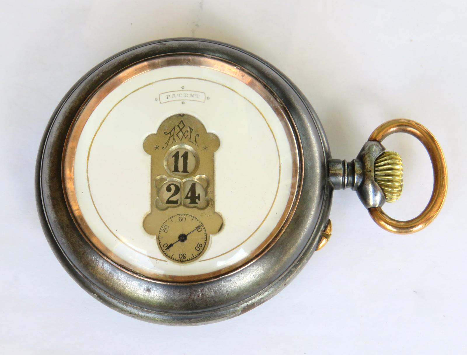 Watch : Antique Aeby & Landry Jump Hour Pocket Watch (1 of 3)