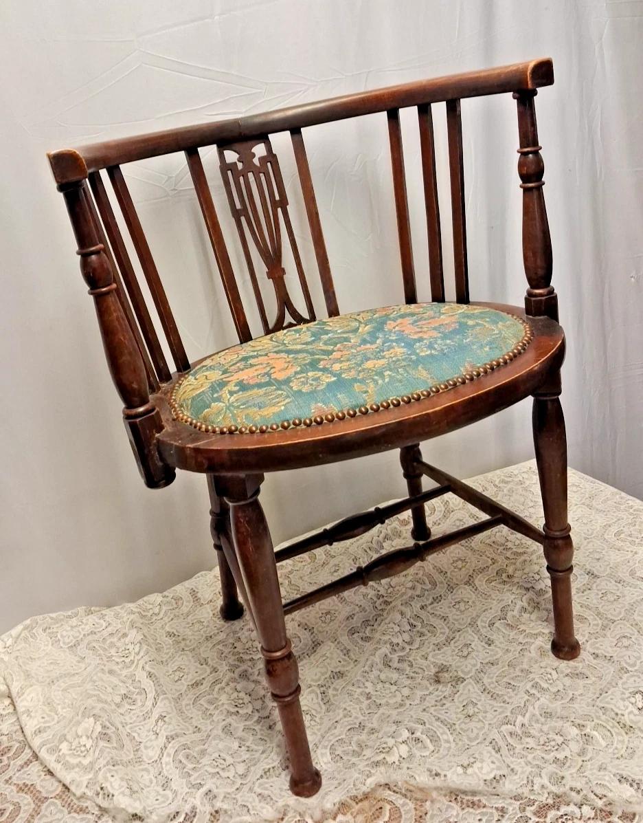 Antique Edwardian Art Nouveau Corner Chair (1 of 6)