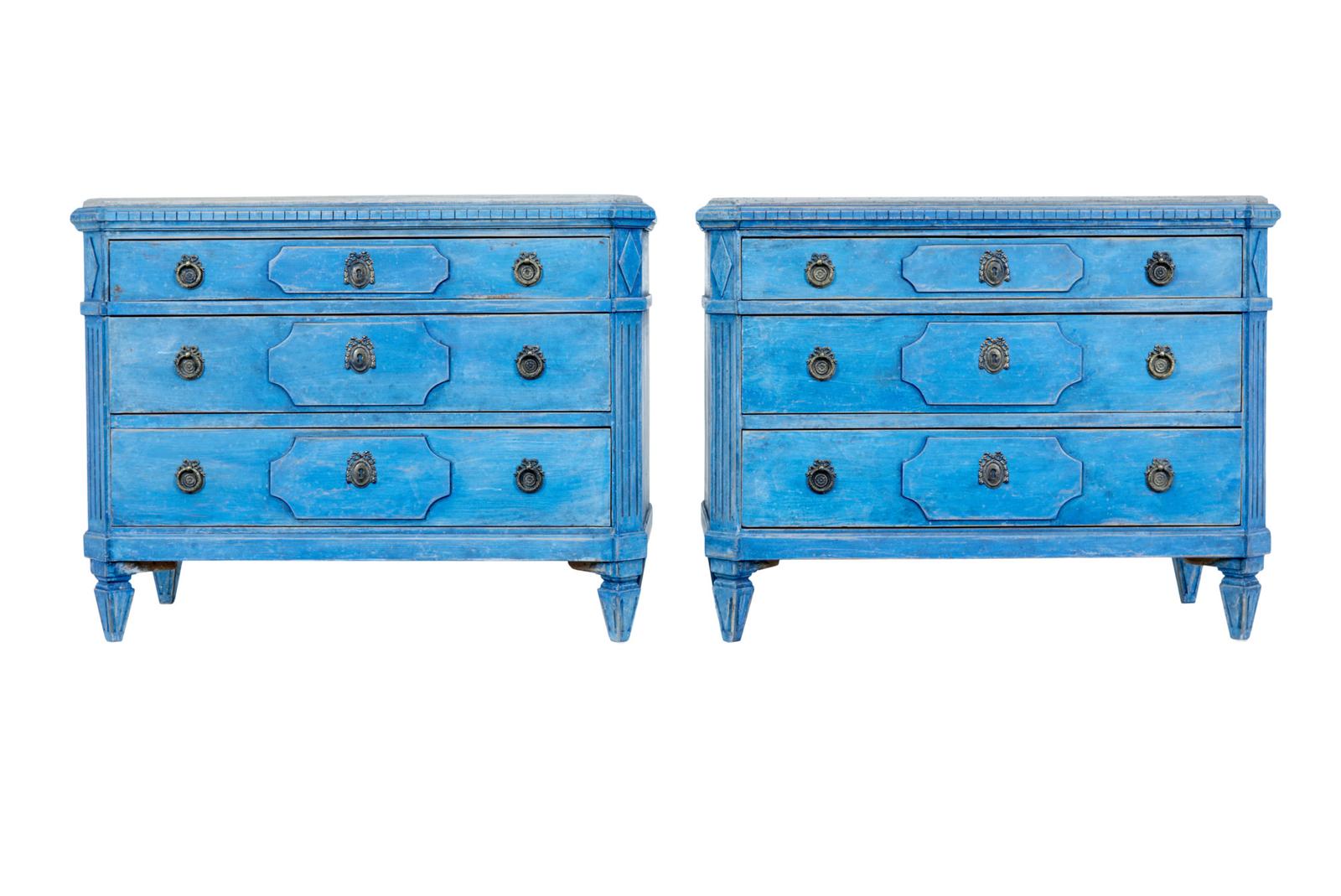 Pair of 19th Century Swedish Painted Commodes (1 of 9)
