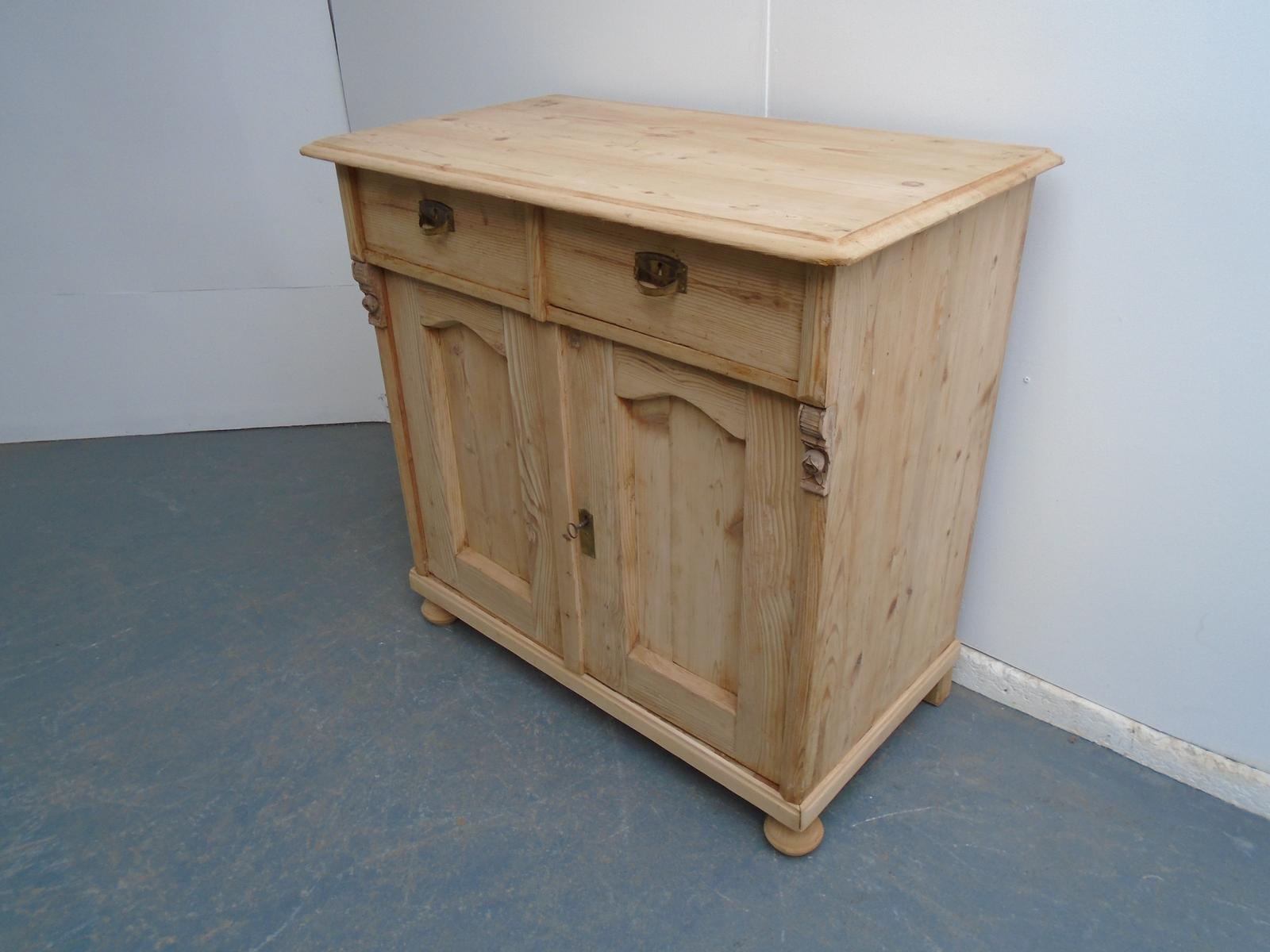 Tall Arched Georgian 2 Door Kitchen Dresser Base to wax / paint (1 of 11)