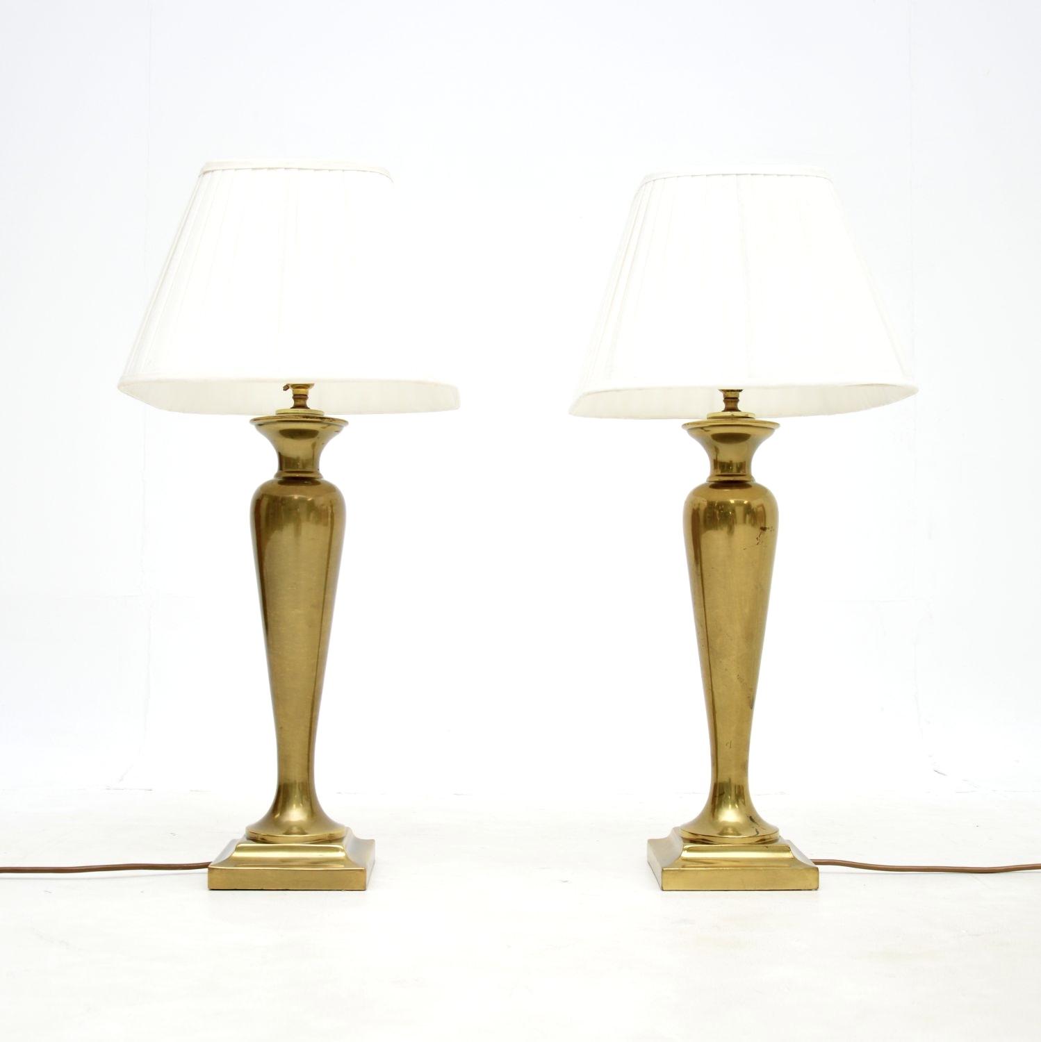 Pair of Vintage Brass Table Lamps (1 of 8)