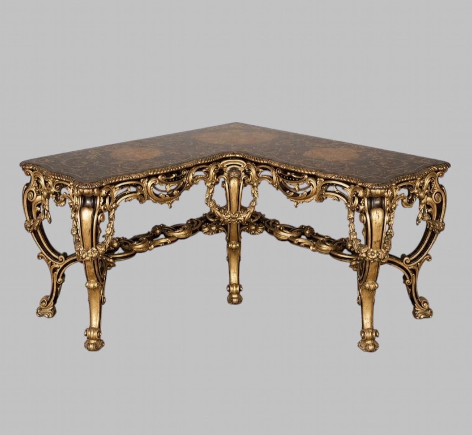 Impressive 19th Century Italian Corner Console Table (1 of 8) Impressive 19th Century Italian Corner Console Table (1 of 8)