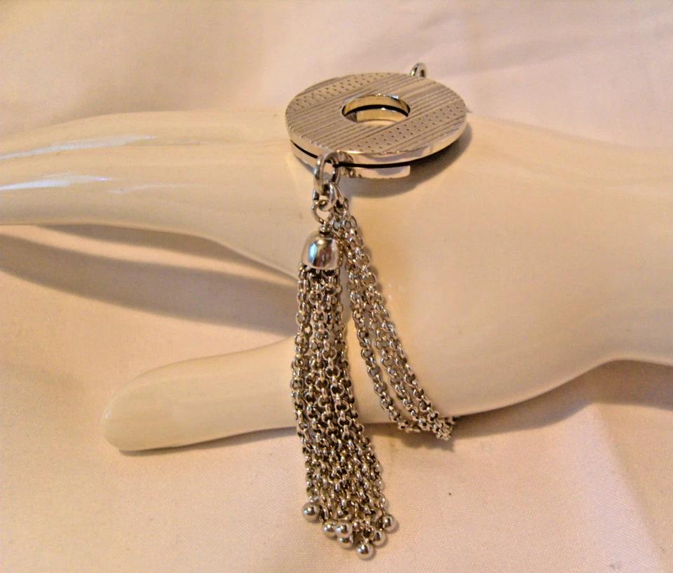 Bracelet Silver 925 Vintage Mop Disc & Tassel 7 3/4" Length Heavy 25.3g (1 of 12) Bracelet Silver 925 Vintage Mop Disc & Tassel 7 3/4" Length Heavy 25.3g (1 of 12)