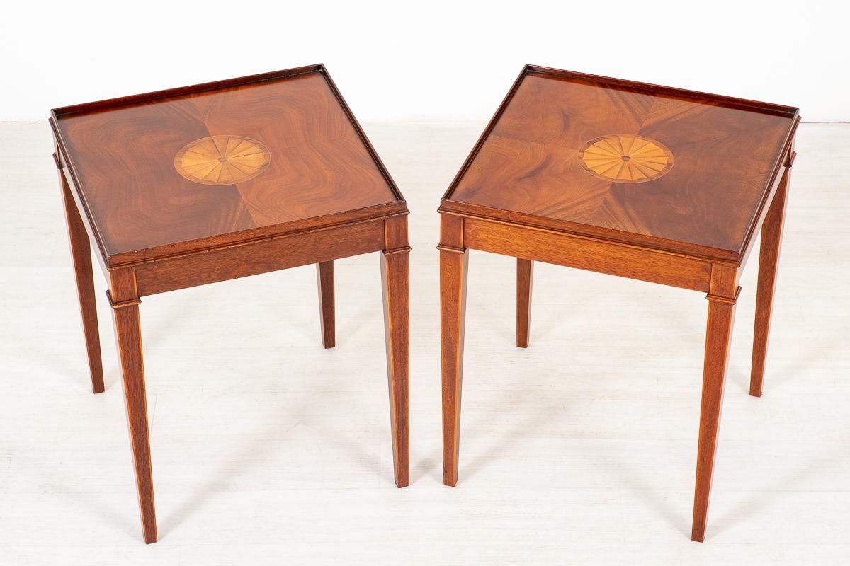Pair of Mahogany Sheraton Style End Tables (1 of 6) Pair of Mahogany Sheraton Style End Tables (1 of 6)