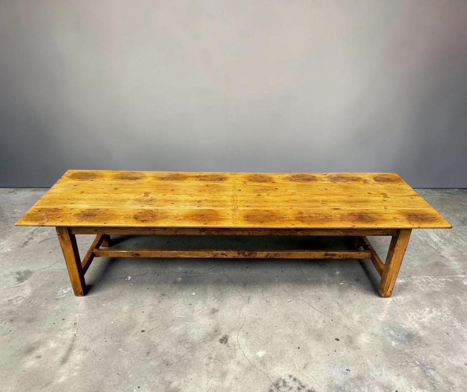Large Pine Farm House Dining Table Seats 10 (1 of 8) Large Pine Farm House Dining Table Seats 10 (1 of 8)