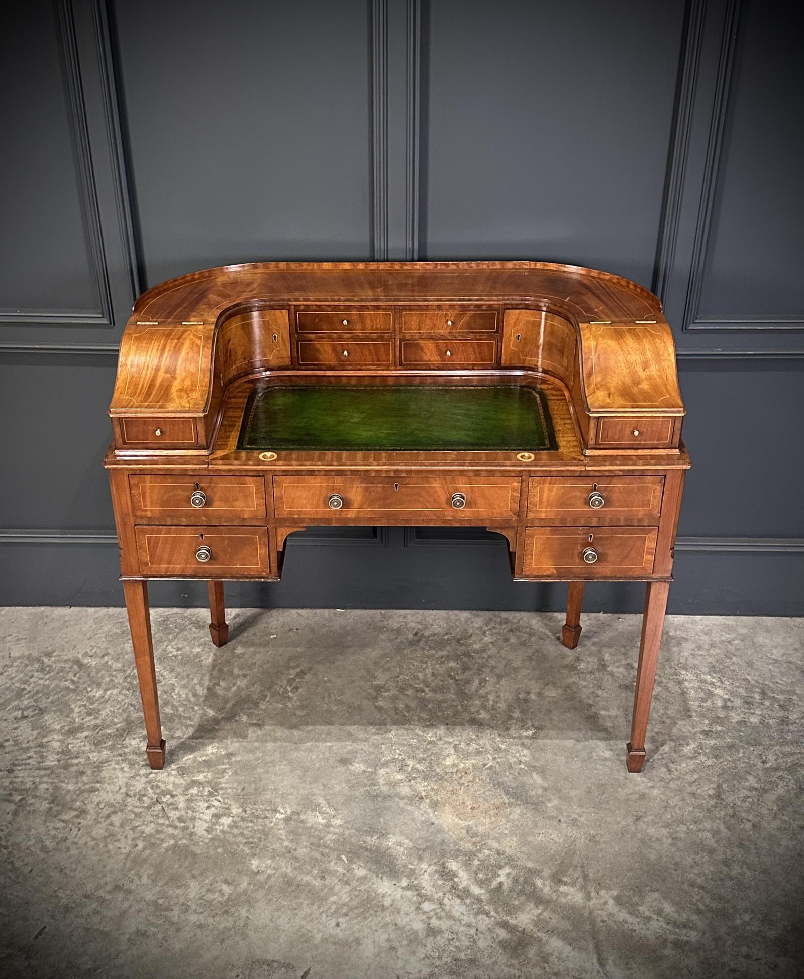 Inlaid Mahogany Carlton House Desk (1 of 13) Inlaid Mahogany Carlton House Desk (1 of 13)