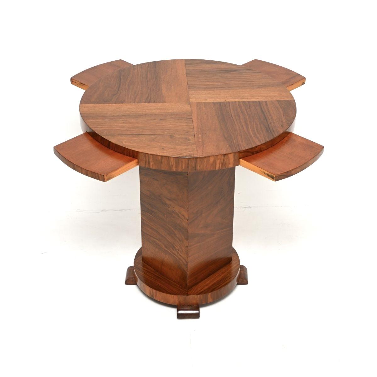 Art Deco Walnut Occasional Side Table (1 of 8) Art Deco Walnut Occasional Side Table (1 of 8)