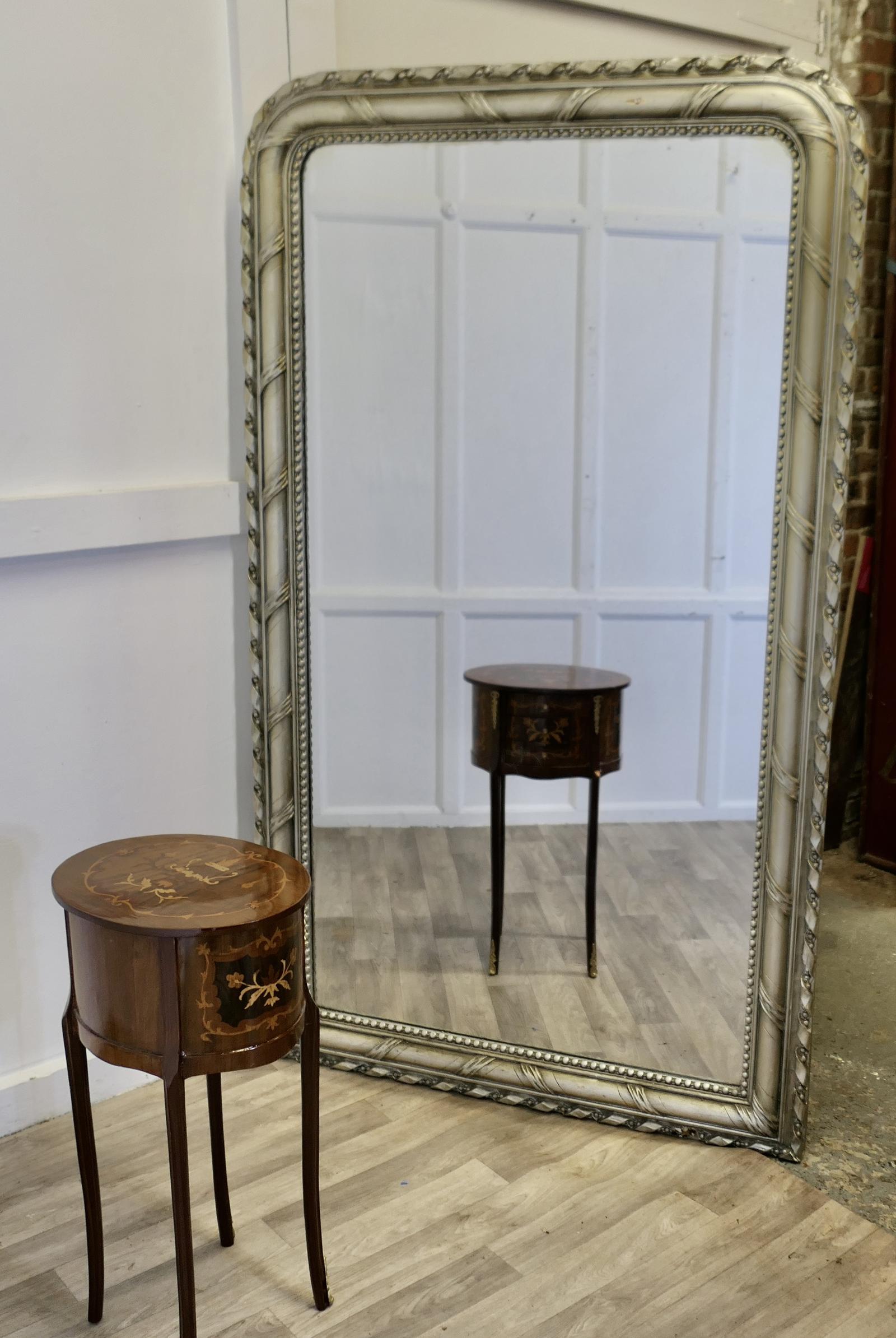 6ft Tall French Silver Gilt Louis Philippe Wall Mirror (1 of 8)