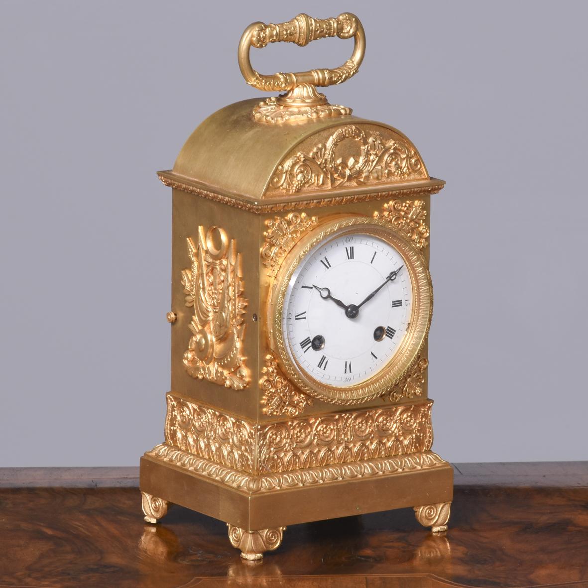 Swiss Pendule D’officier 19th Century Ormolu Clock / Early Travelling Clock (1 of 6) Swiss Pendule D’officier 19th Century Ormolu Clock / Early Travelling Clock (1 of 6)