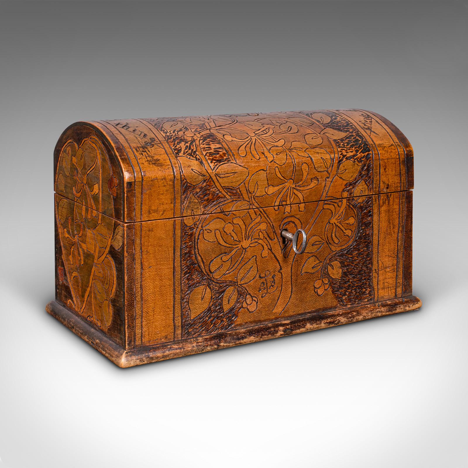 Antique Pokerwork Stationery Box, English Desktop Tidy, Arts & Crafts, Victorian (1 of 12) Antique Pokerwork Stationery Box, English Desktop Tidy, Arts & Crafts, Victorian (1 of 12)