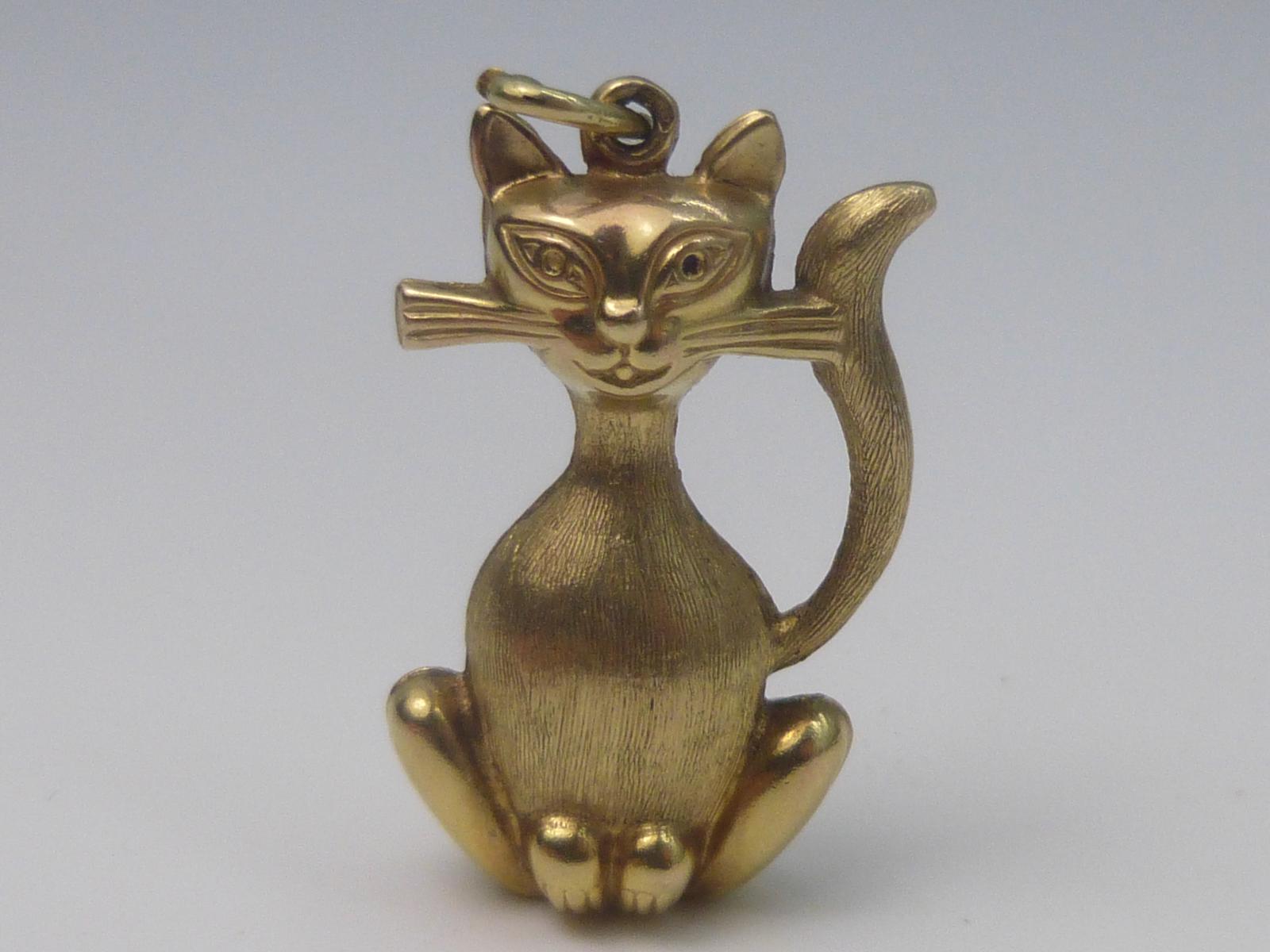 Gold Cat Pendant (1 of 6)