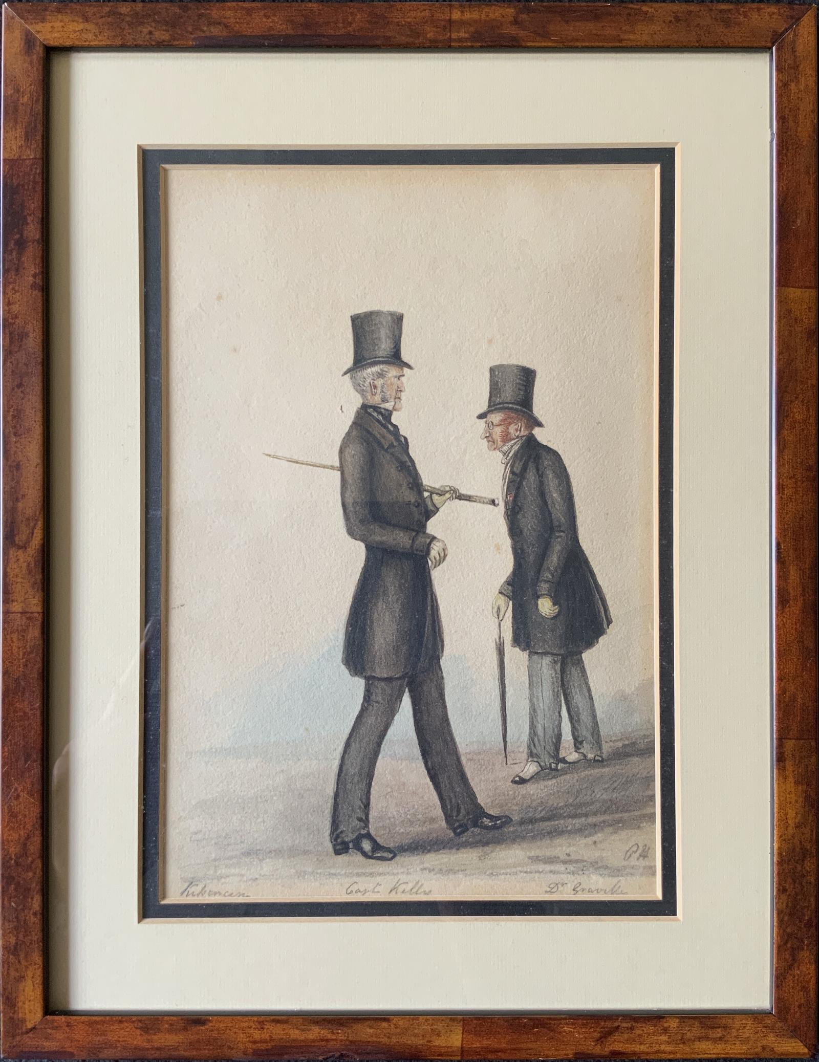 Original Double Portrait Watercolour Painting 19th Century Antique Caricature (1 of 12) Original Double Portrait Watercolour Painting 19th Century Antique Caricature (1 of 12)