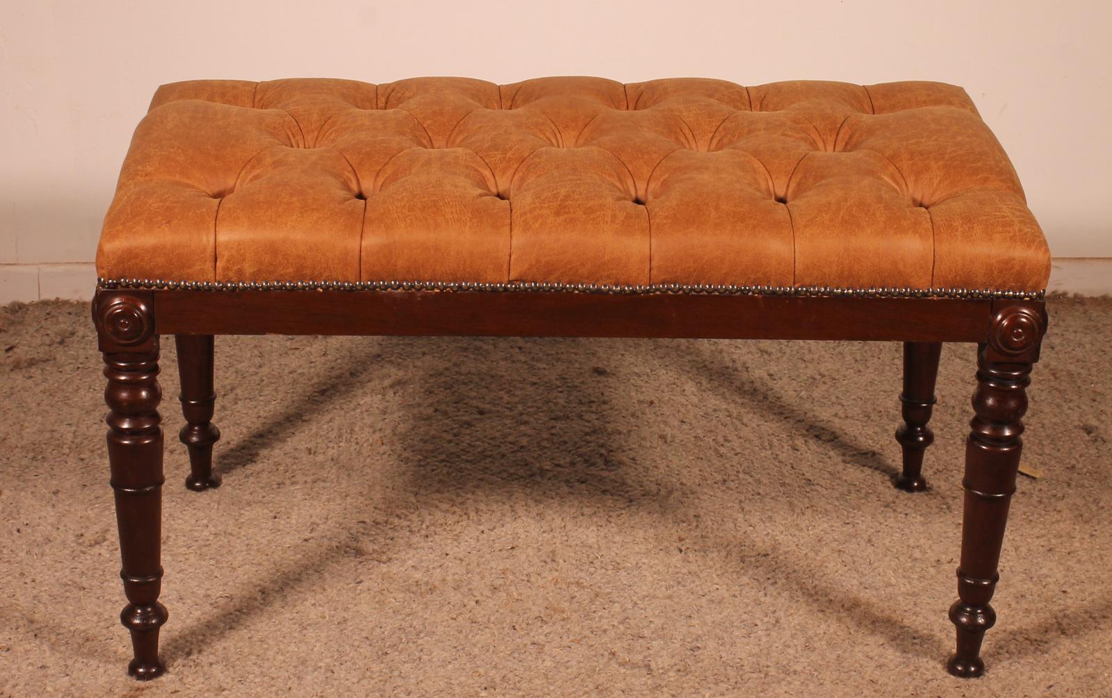 19th Century Mahogany Bench (1 of 10)