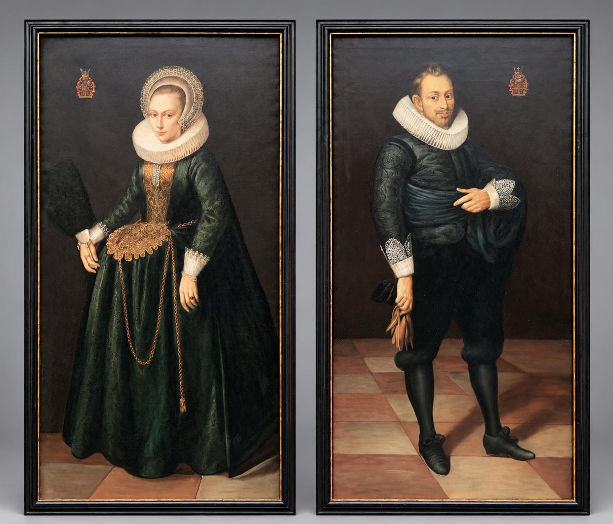 Superb Pair of Huge Tudor-style Oil Portrait Paintings After Cornelis Van Der Voort (1 of 17) Superb Pair of Huge Tudor-style Oil Portrait Paintings After Cornelis Van Der Voort (1 of 17)
