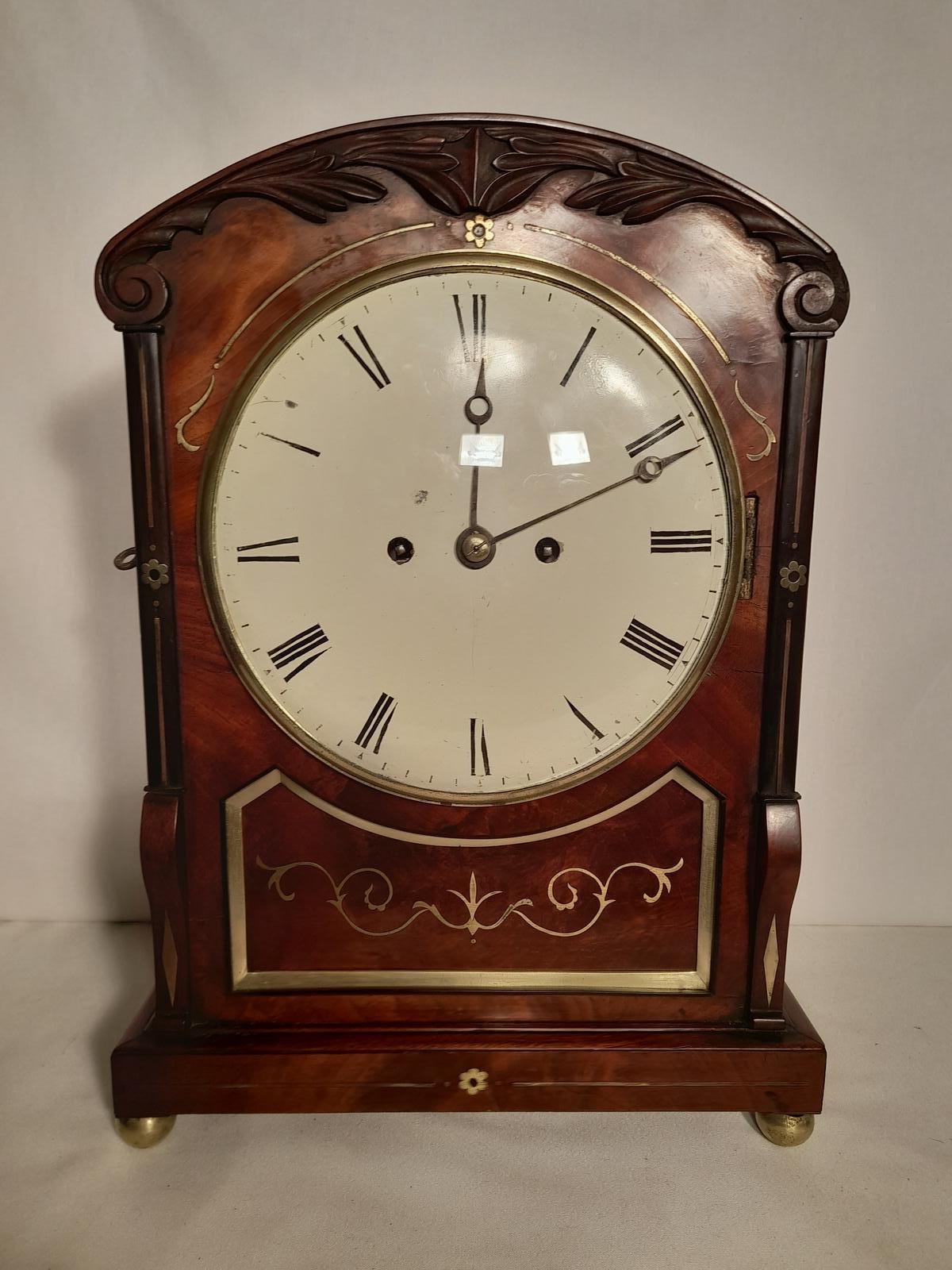 Classic Georgian Mahogany Bracket Clock (1 of 6)