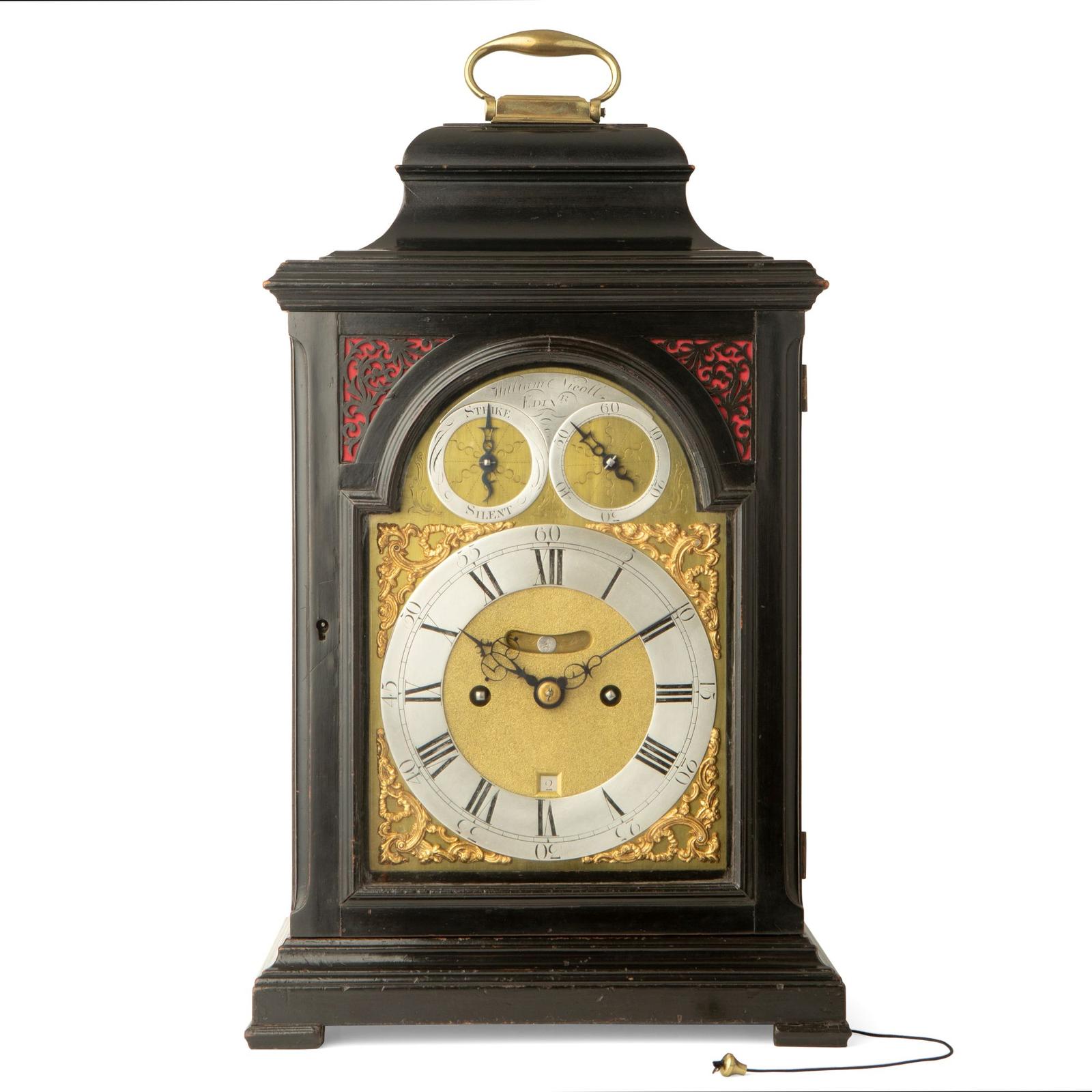 Ebonised Striking Bracket Clock - William Nicoll of Edinburgh (1 of 2) Ebonised Striking Bracket Clock - William Nicoll of Edinburgh (1 of 2)