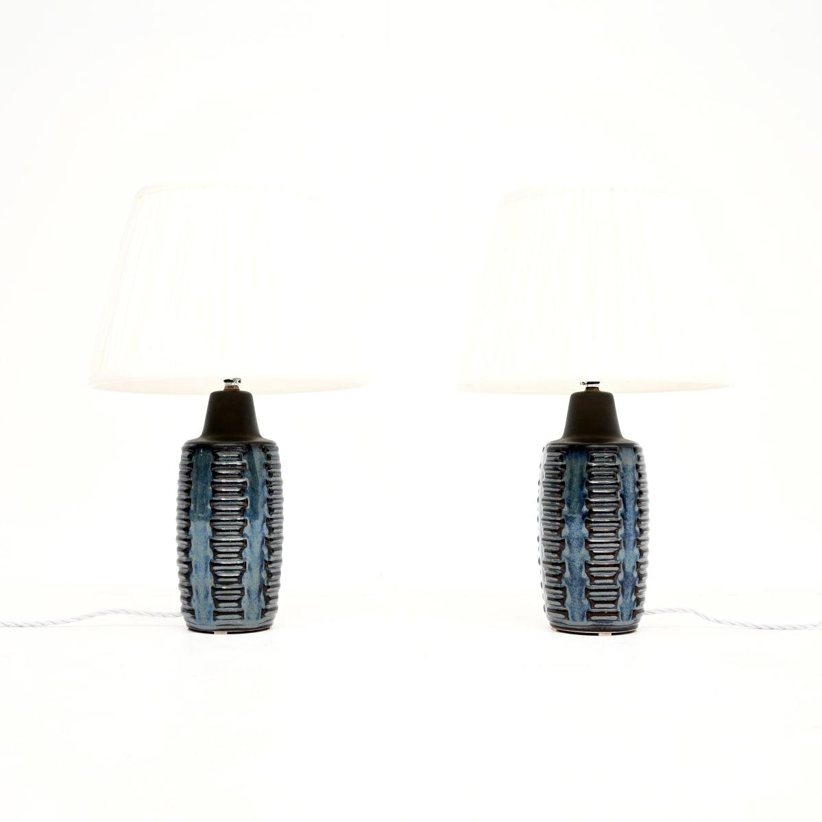 Pair of Vintage Danish Ceramic Table Lamps by Einar Johansen for Soholm (1 of 10) Pair of Vintage Danish Ceramic Table Lamps by Einar Johansen for Soholm (1 of 10)