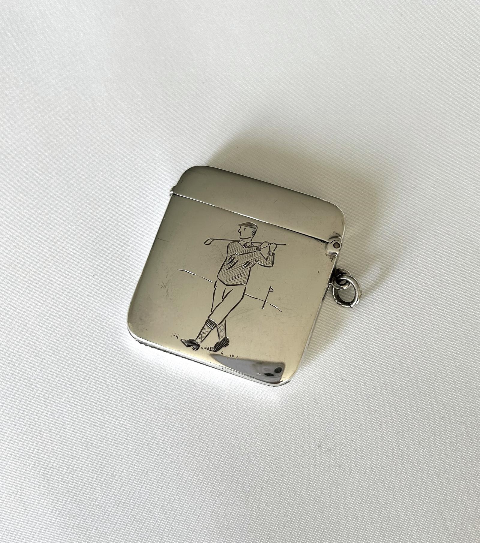 Rare Silver Golfing Vesta Case (1 of 6)