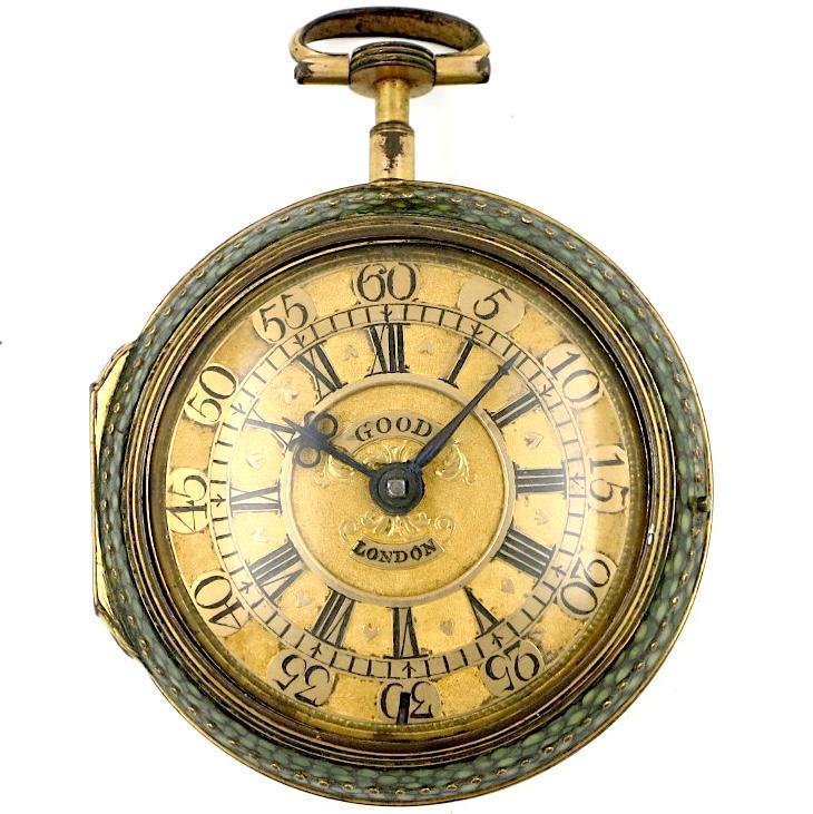 Antique Pocket Watch - Gilt & Shagreen c.1730 (1 of 11)