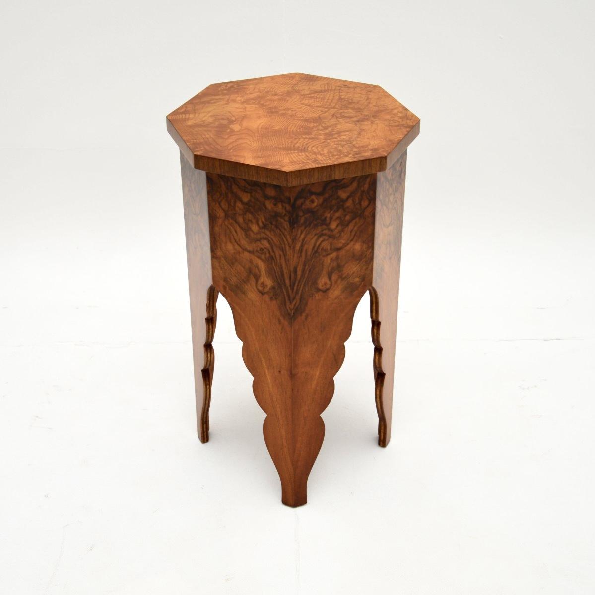Art Deco Burr Walnut & Elm Side Table (1 of 7) Art Deco Burr Walnut & Elm Side Table (1 of 7)